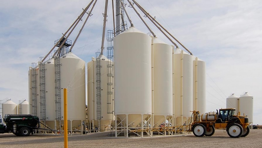 White silos